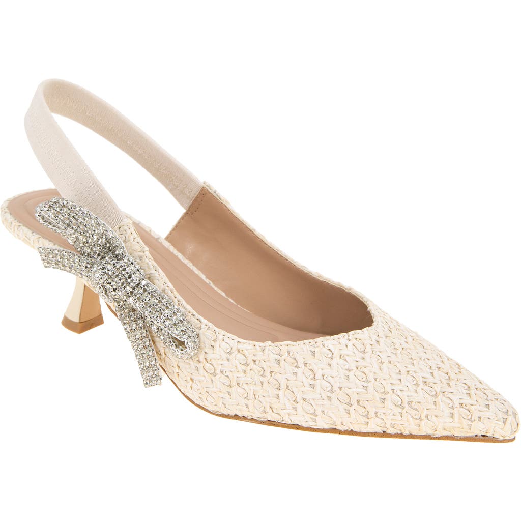 Bcbgeneration Kodari Slingback Kitten Heel Pump In Natural