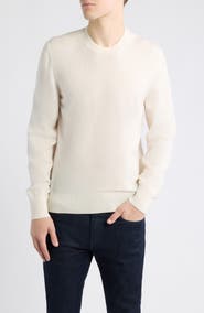 BOSS H-Leno Virgin Wool Crewneck Sweater