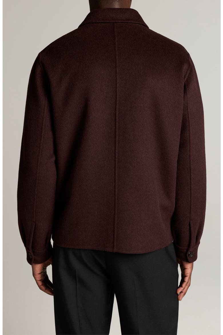 Wool Blend Bomber Jacket, Alternate, color, CHOCOLATE PLUM