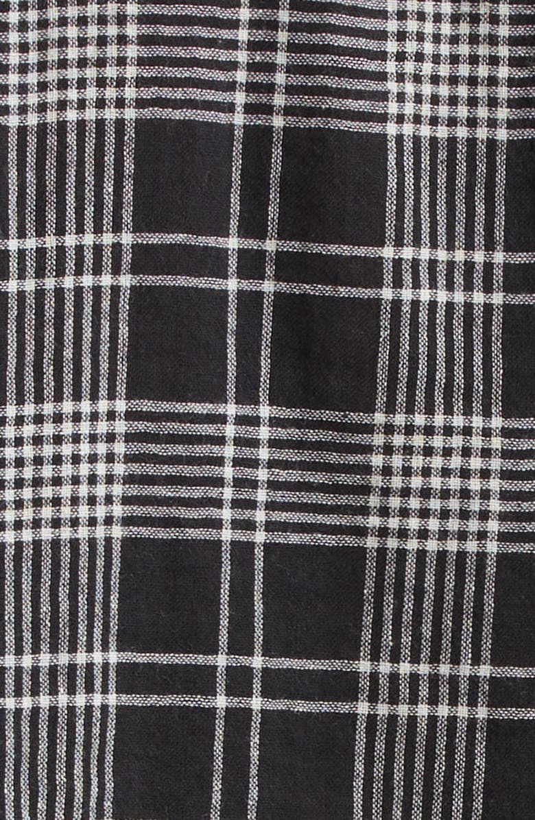 STOCKHOLM SURFBOARD CLUB Jerry Plaid Short Sleeve Button-Up Shirt, Alternate, color, Black Check