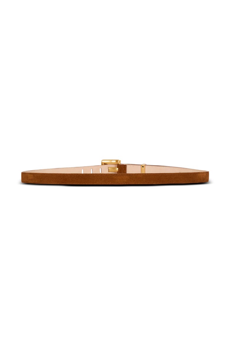Anthem suede leather belt, Alternate, color, brown