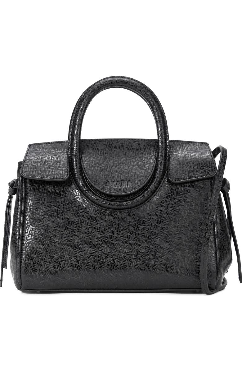 STAUD Mini Maude Leather Carryall Bag, Main, color, Black