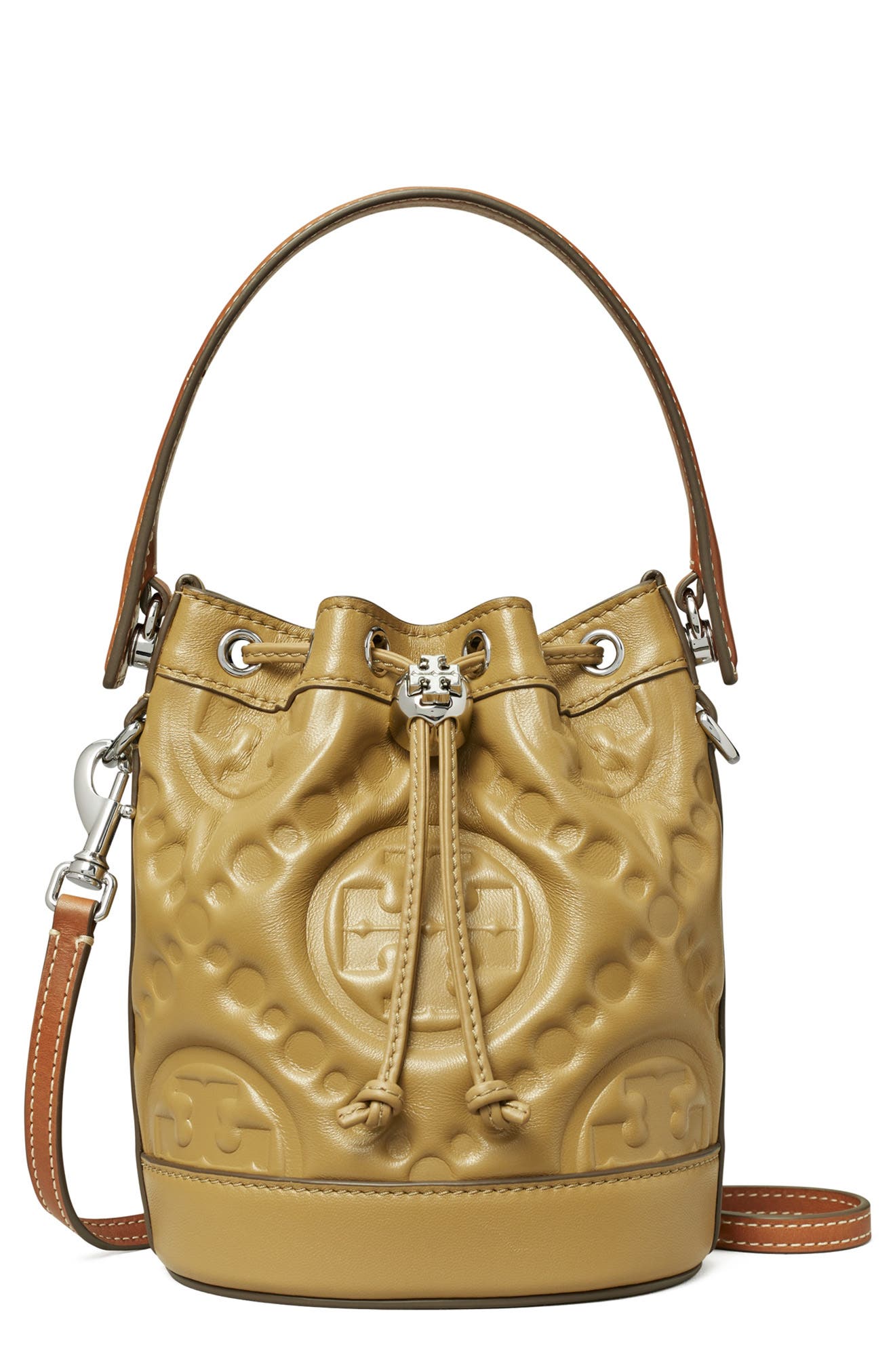 Tory Burch Mini T Monogram Puffy Bucket Bag, Main, color, 