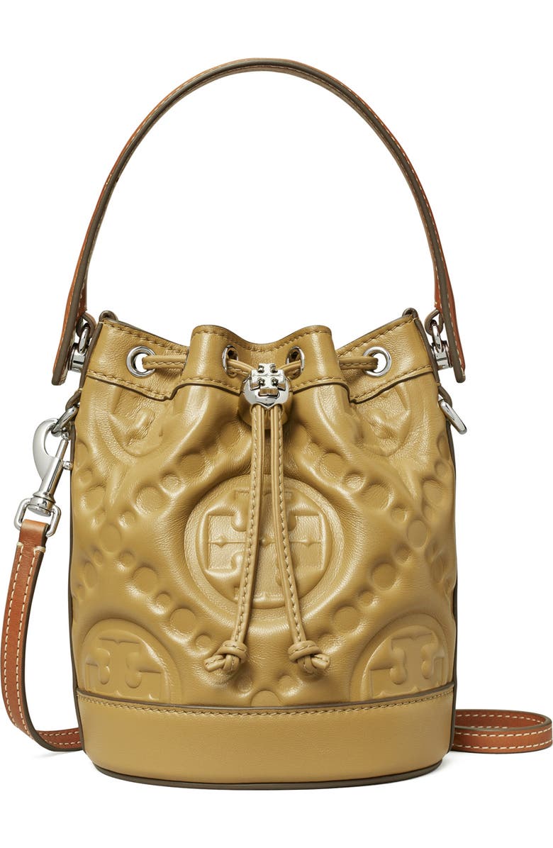 Tory Burch Mini T Monogram Puffy Bucket Bag, Main, color,