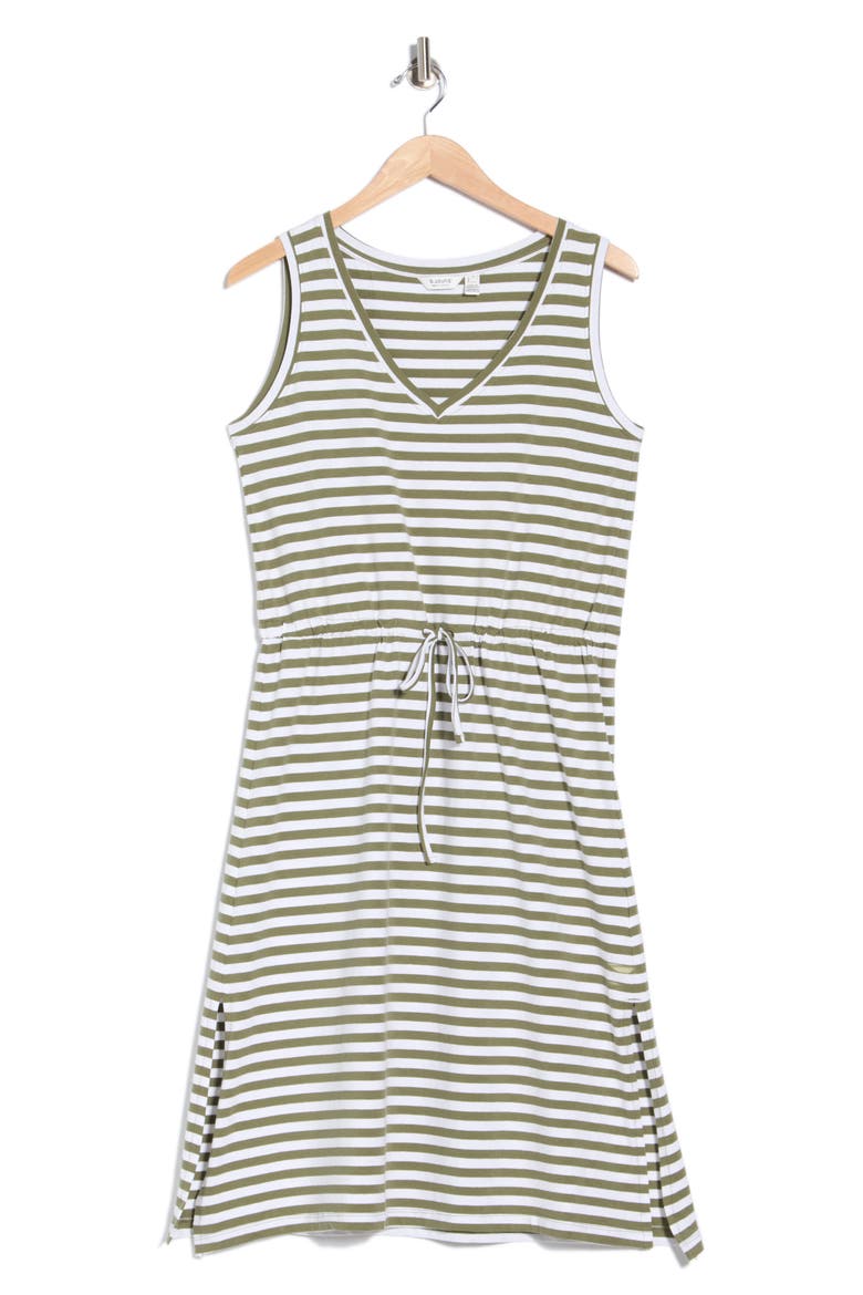 Stretch Cotton Dress, Alternate, color, OLIVINE MIX
