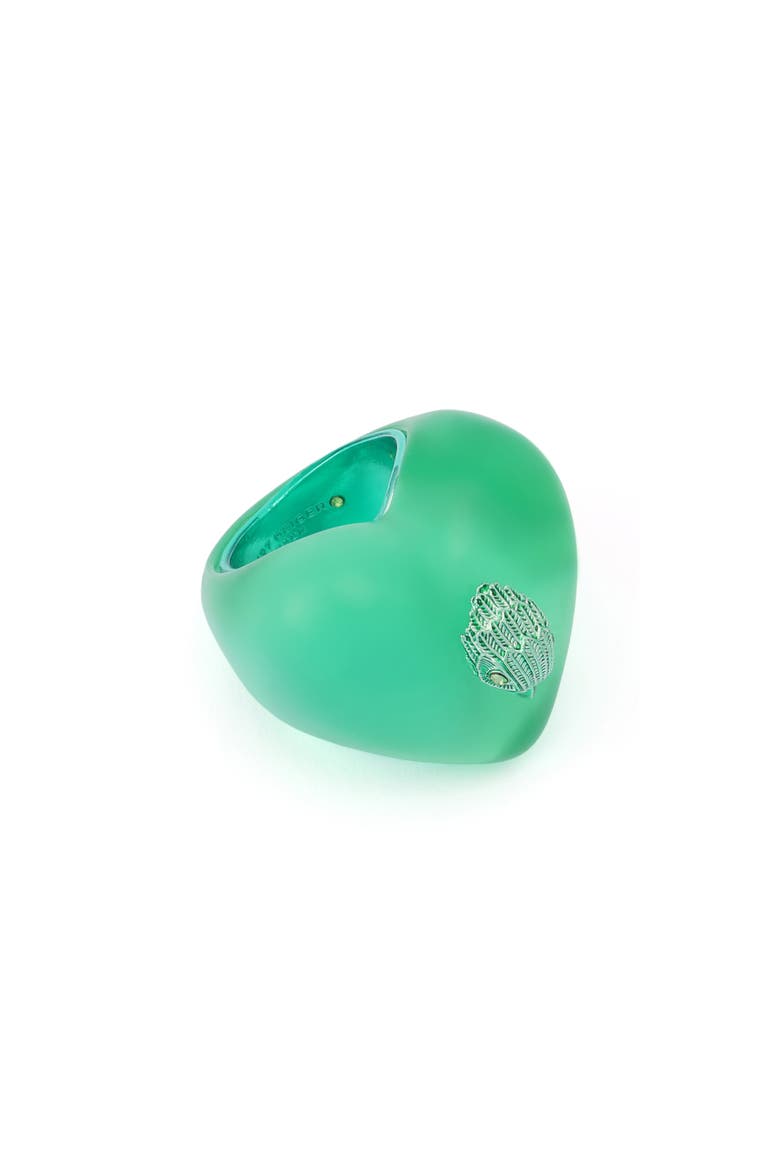 Jelly Eagle Heart Cocktail Ring, Alternate, color, GREEN