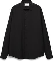 MANGO Slim Fit Cotton Poplin Button-Up Shirt