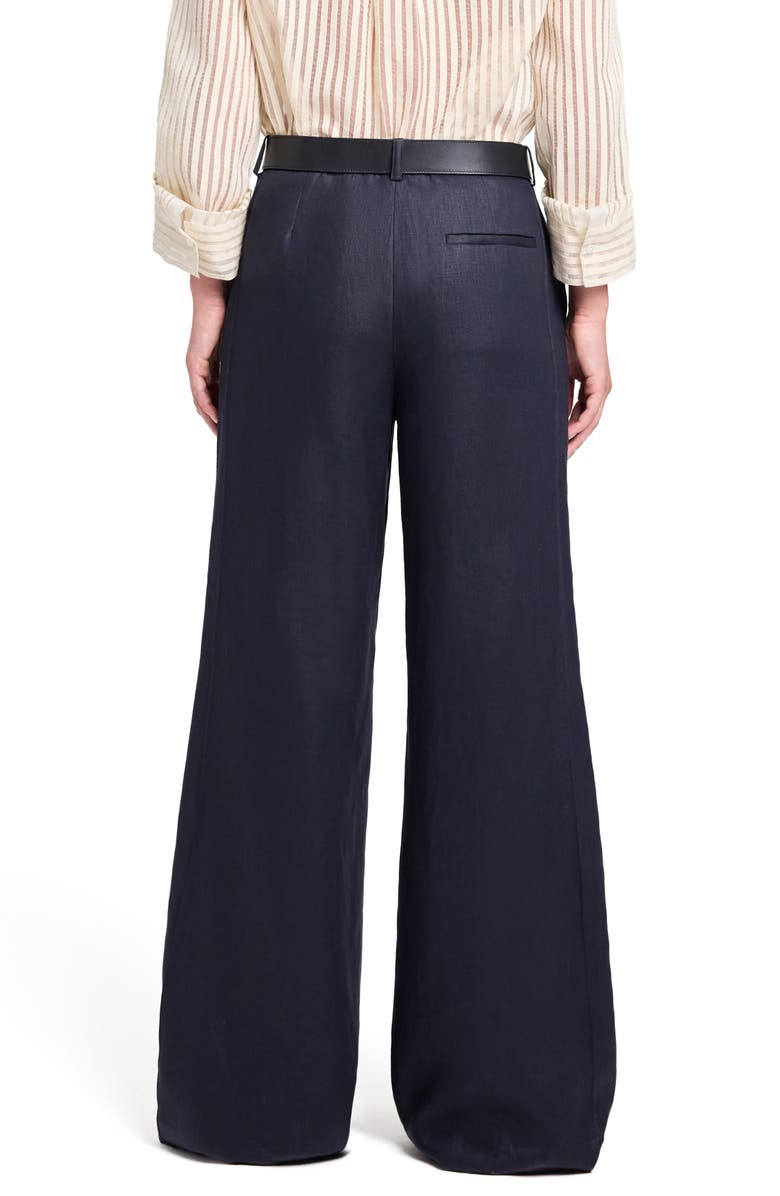 TWP Bond St Wide Leg Linen Pants, Alternate, color, Night Sky