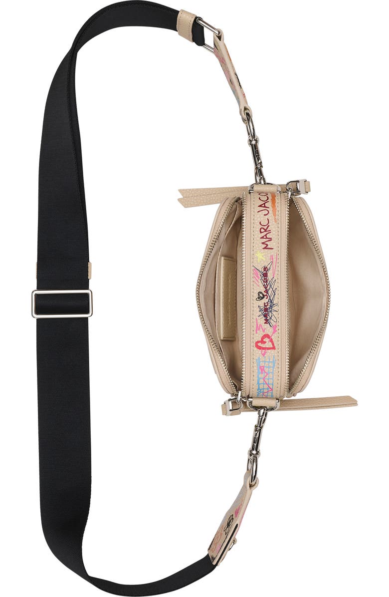 Marc Jacobs The Punk Scribble Snapshot Crossbody Bag, Alternate, color, Beige Multi