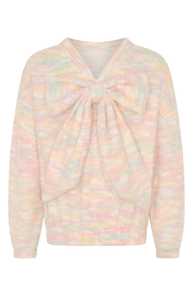 TINY TRIBE Kids' Bow Back Sweater, Main, color, Pink Multi