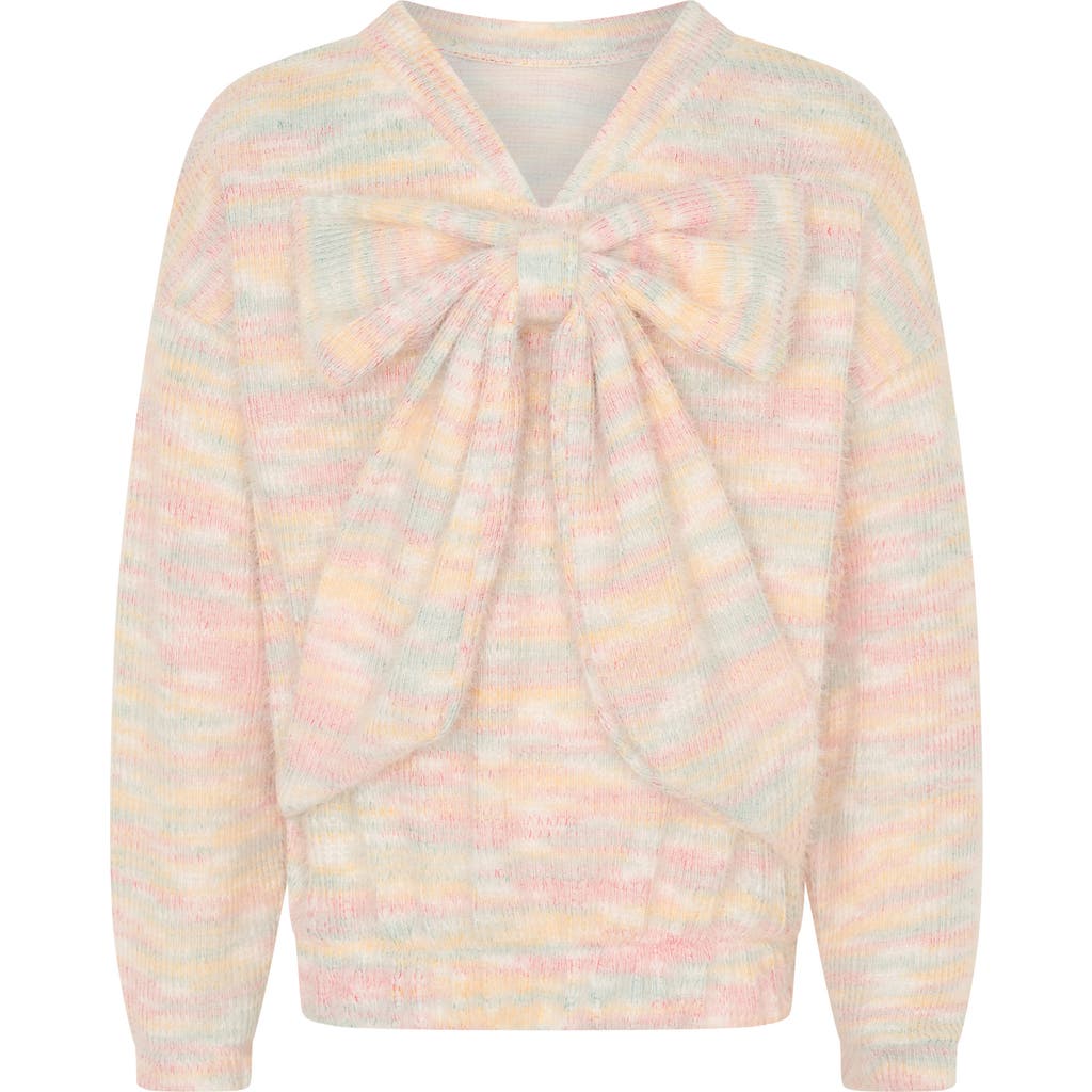 Tiny Tribe Kids' Bow Back Sweater In Pink
