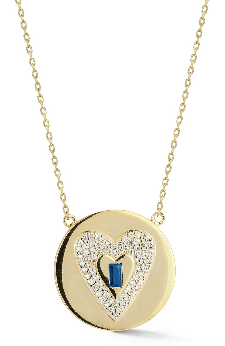 CHLOE AND MADISON Heart Pendant Necklace, Main, color, Gold