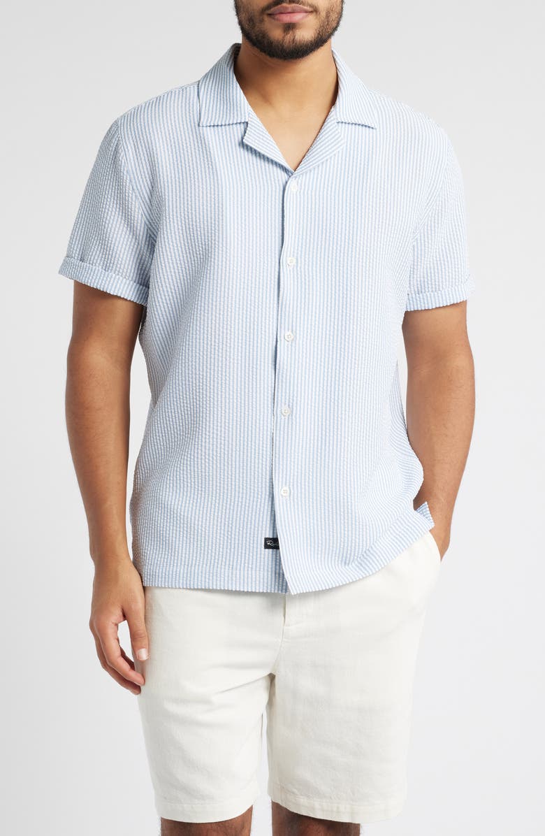 Rails Amalfi Short Sleeve Seersucker Button-Up Shirt, Main, color,