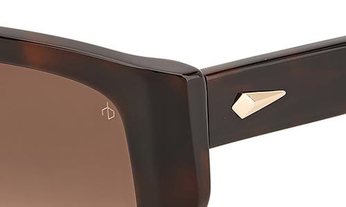 Rag & Bone 54mm Rectangular Sunglasses In Havana