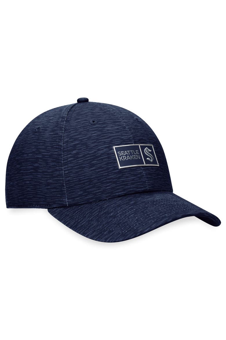 Men's Fanatics Branded Deep Sea Blue Seattle Kraken Authentic Pro Road Adjustable Hat, Alternate, color, Navy