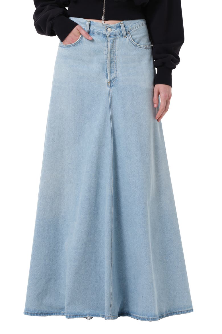 Odin Denim A-Line Maxi Skirt, Main, color, LOST