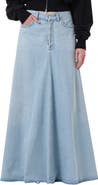 AGOLDE Odin Denim A-Line Maxi Skirt
