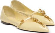 Balmain Shiny lambskin Sync ballet flats