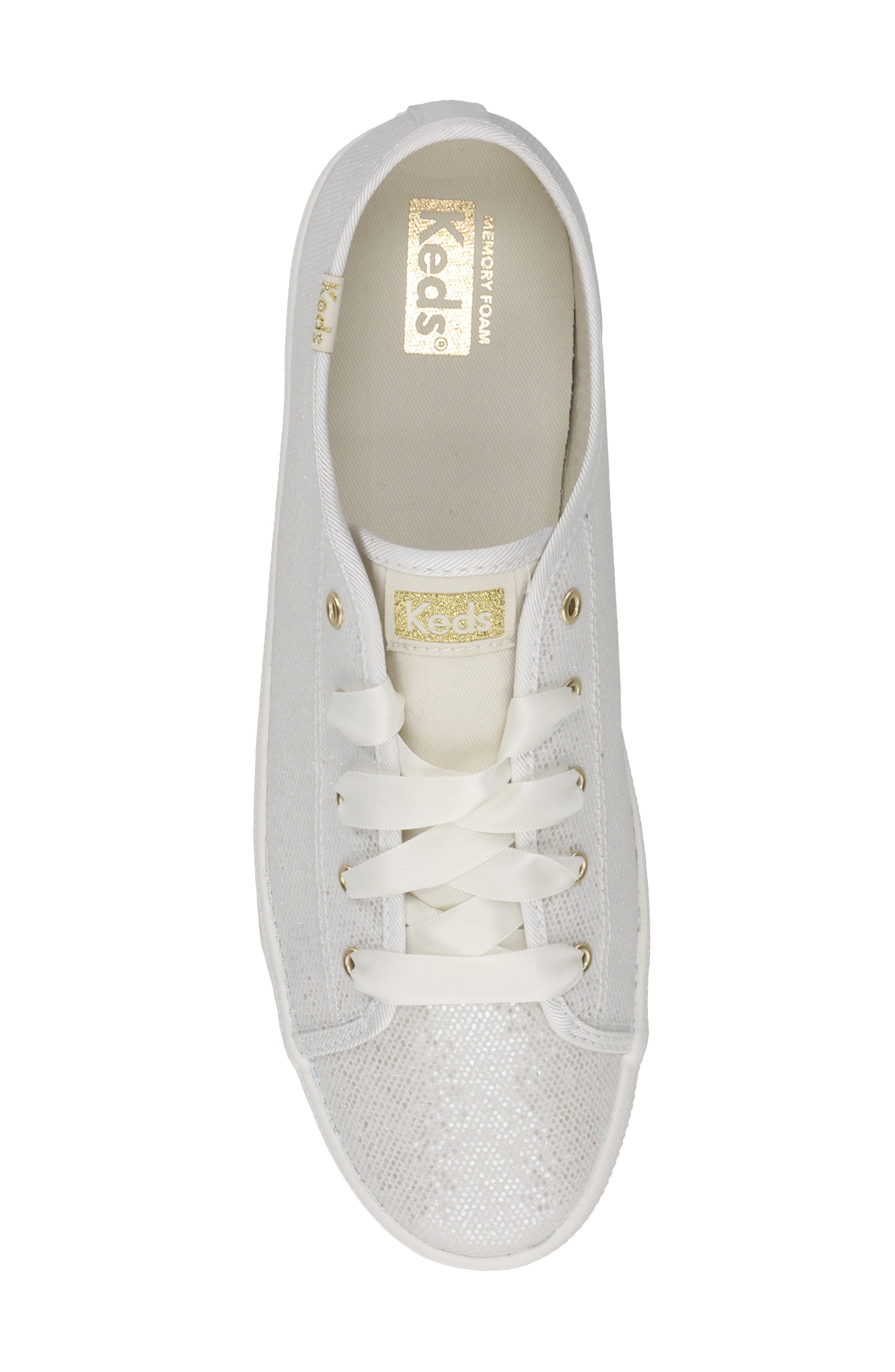 Keds<sup>®</sup> Kids' Kickstart Celebrations Sneaker, Alternate, color, Ivory Sparkle