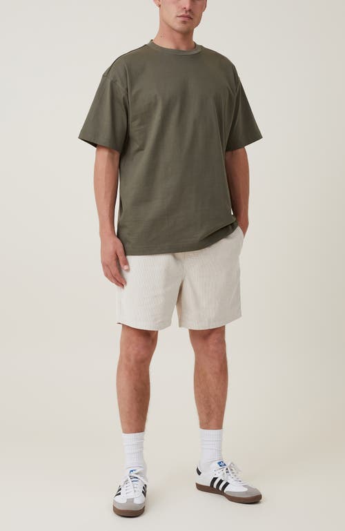 Cotton On Easy Cotton Blend Drawstring Shorts In Bone Cord