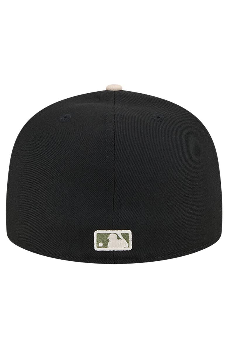 New Era Men's New Era Black Chicago White Sox Canvas A-Frame 59FIFTY Fitted Hat, Alternate, color, 