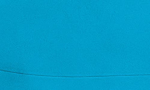 City Chic Ruffle Long Sleeve Dress In Blue