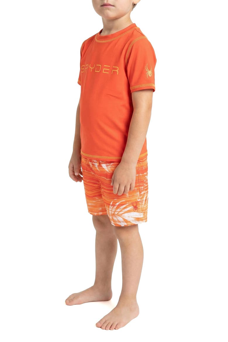 Kids' Rashguard Top & Swim Trunks Set, Alternate, color, TIGRE