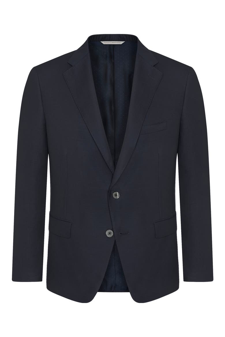 Navy Double Twist 130s Wool Blazer, Alternate, color, BLUE