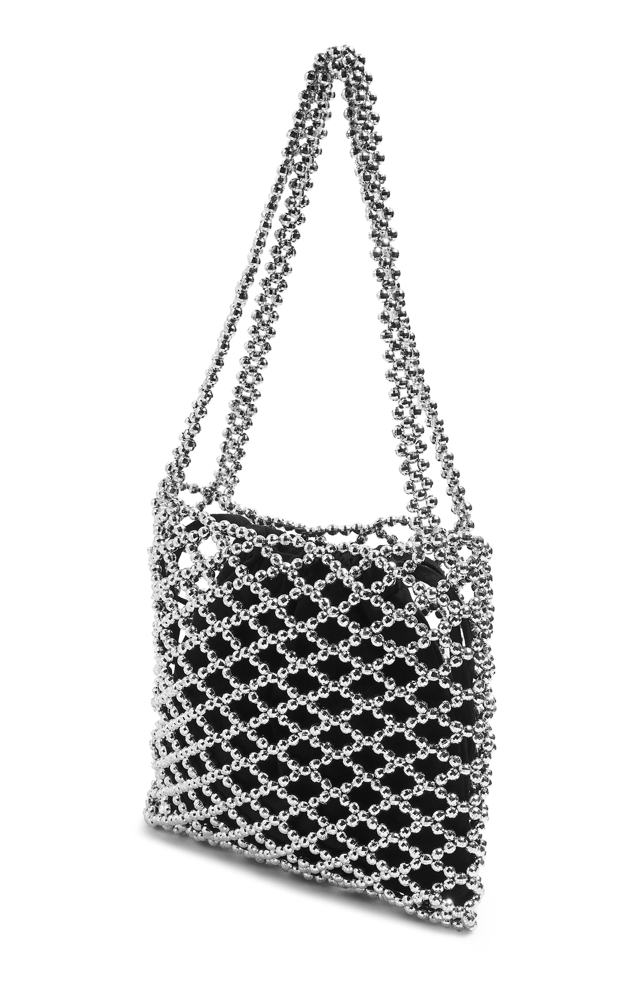 Cindy Net Tote Bag, Alternate, color, SILVER