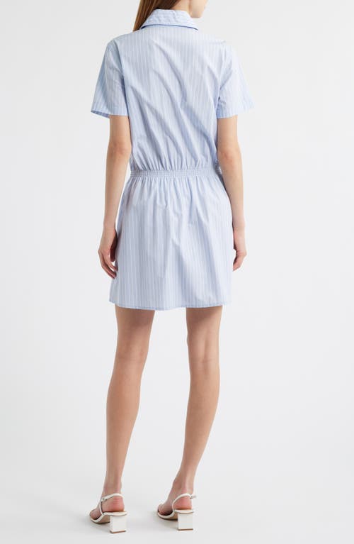 Frame The Stripe Belted Safari Mini Shirtdress
