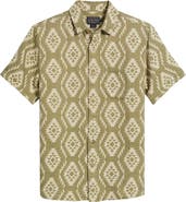 Pendleton Gateway Print Short Sleeve Cotton Button-Up Shirt