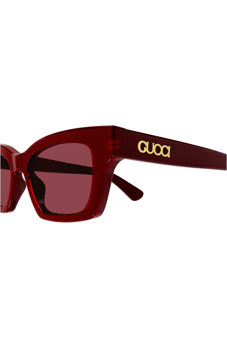 Gucci 51mm Cat Eye Sunglasses, Alternate, color, Red