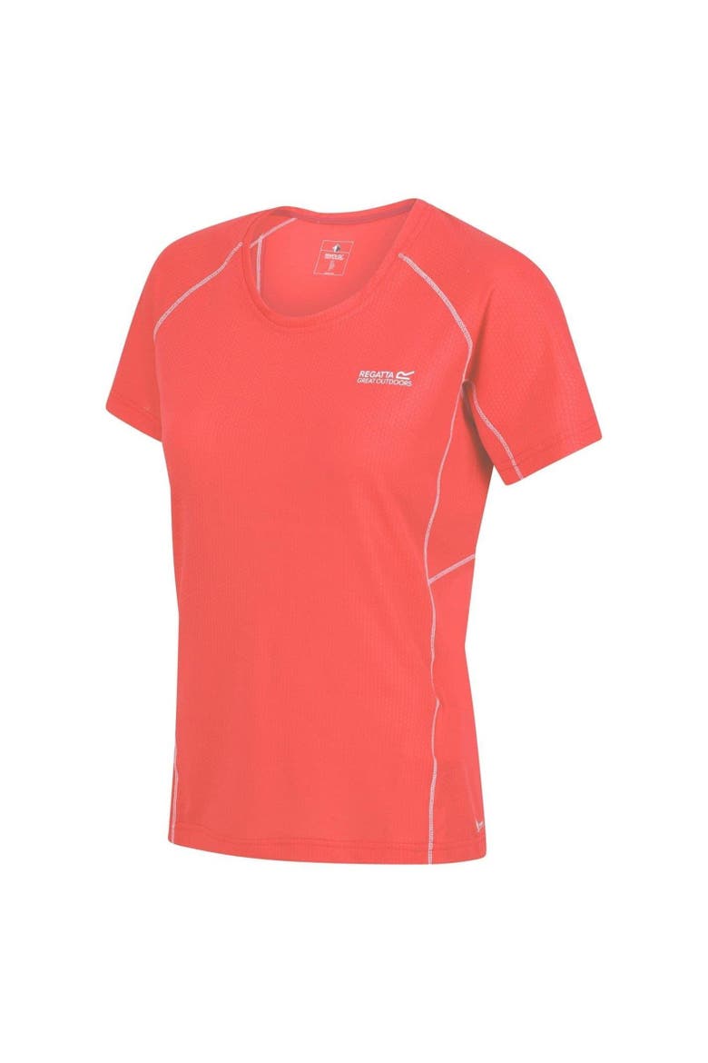 Devote Ii Contrast Detail T-shirt, Alternate, color, Neon Peach