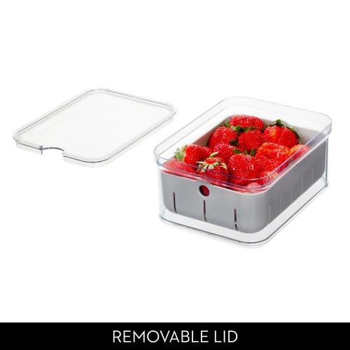 Idesign Small Fridge Berry Bin With Removable Colander In Transparent