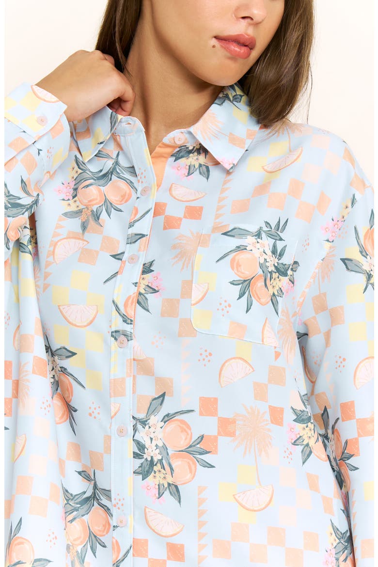 Brunch Date Sleep Shirt, Alternate, color, CITRUS CHECK