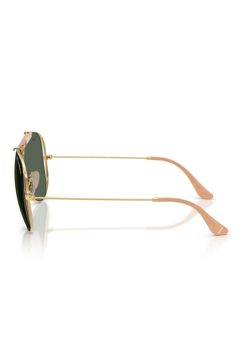53mm Shooter Pilot Sunglasses, Alternate, color, ARISTA / DARK GREEN