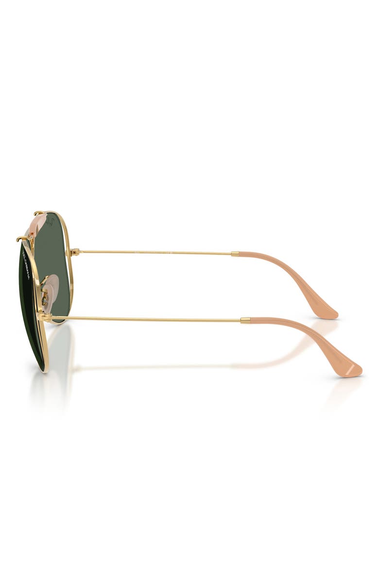 Ray-Ban 53mm Shooter Pilot Sunglasses, Alternate, color, Arista / Dark Green