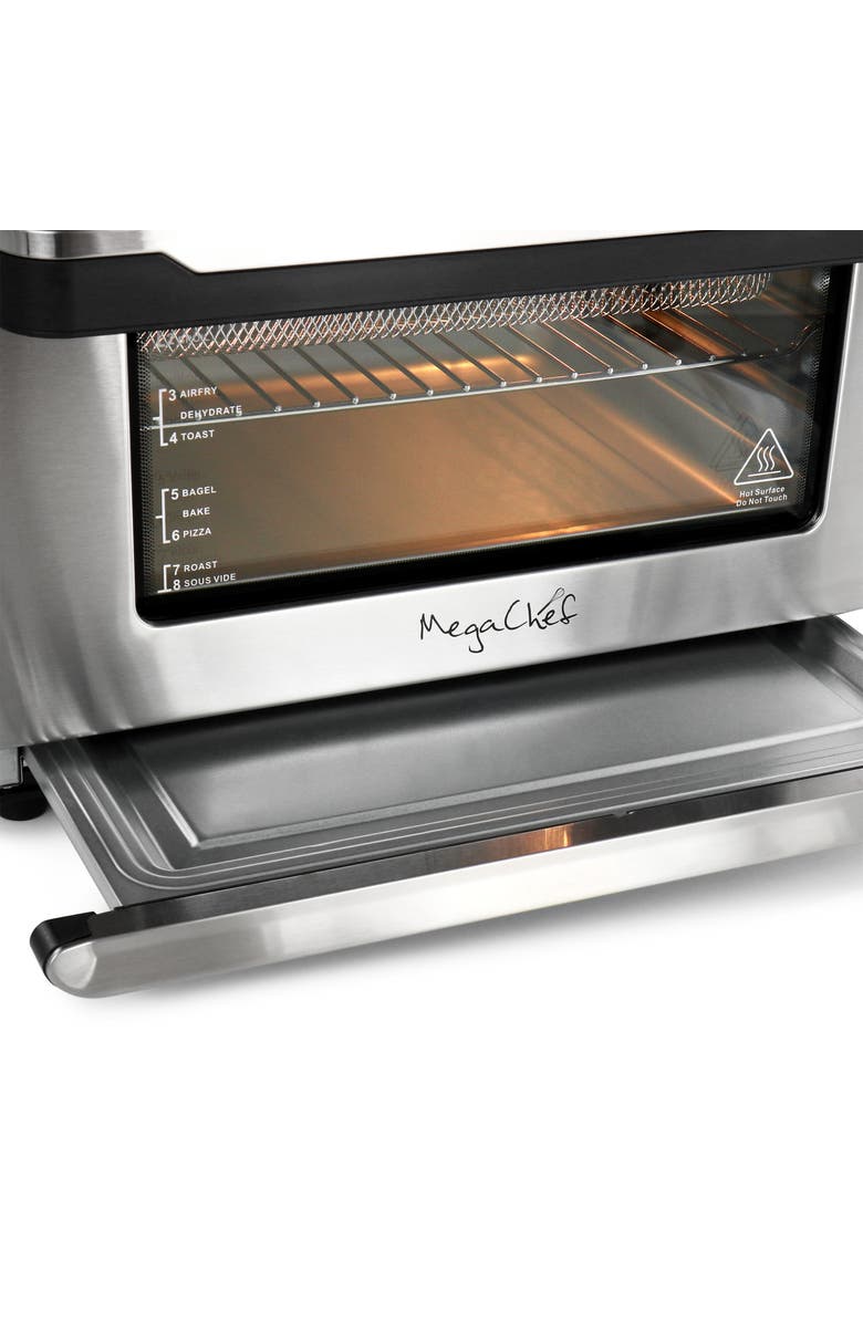 Megachef Multifunction Air Fryer Toaster Oven with 21 Presets, Alternate, color, Grey