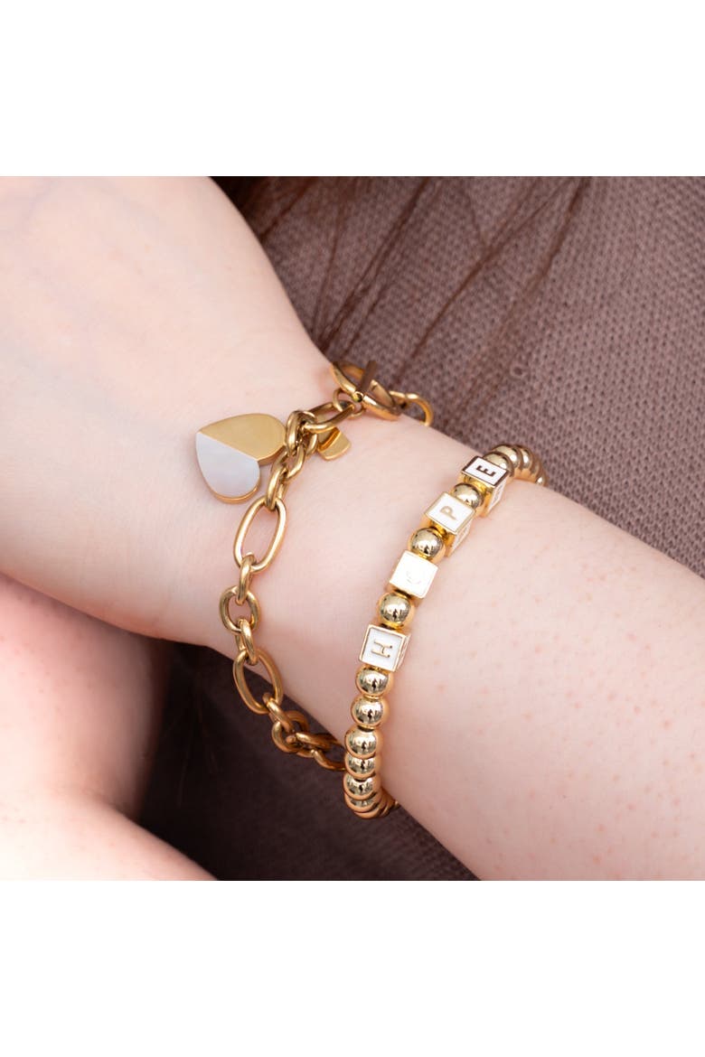 Give Hope Bracelet in Gold, Alternate, color, Gold