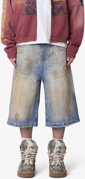 mnml Ultra Baggy Dirty Denim Shorts