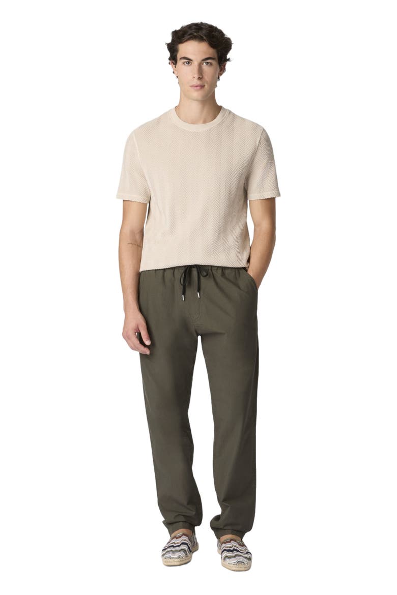 Cotton Canvas Trousers With Zigzag Insert, Main, color, Beige& White