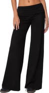 EDIKTED Wide Leg Foldover Pants