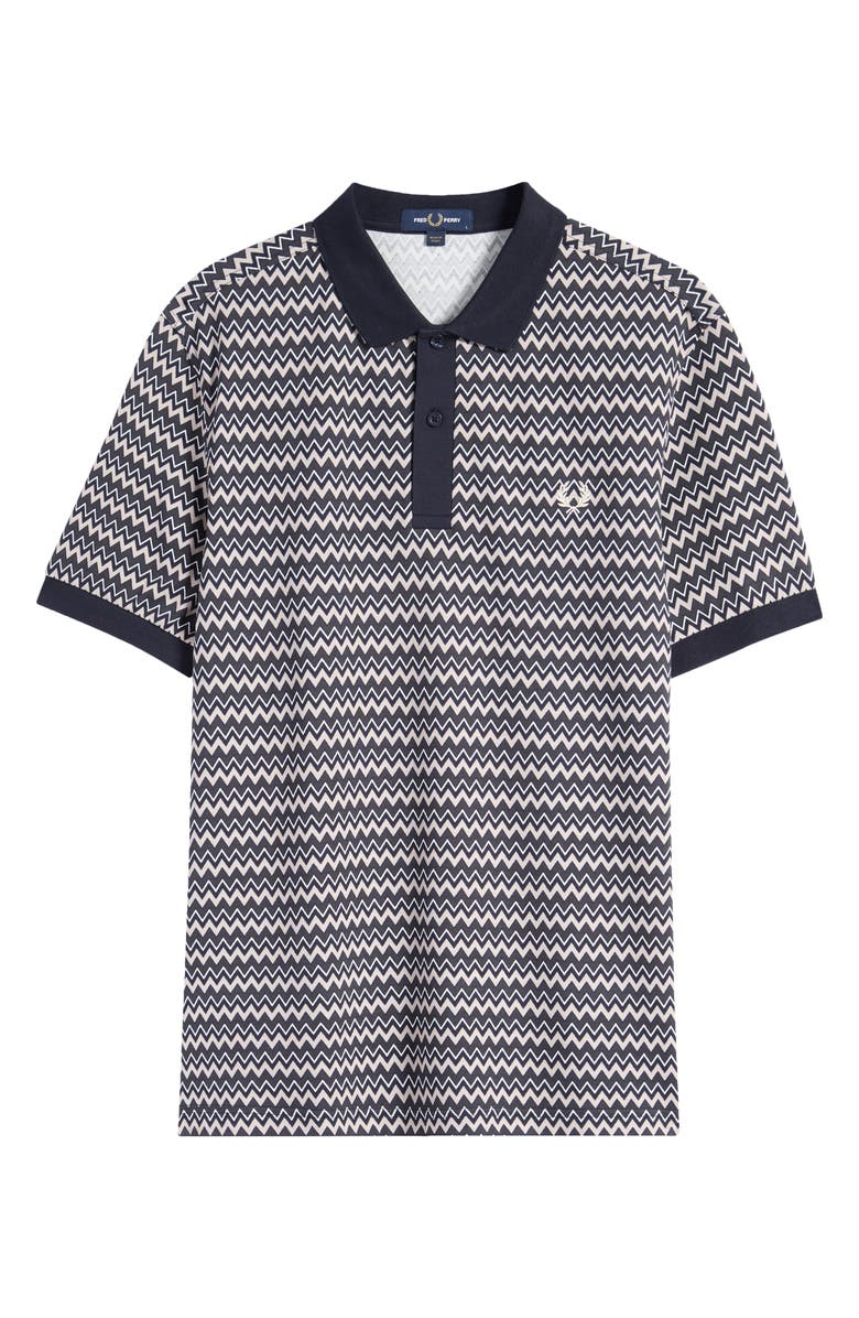 Fred Perry Chevron Print Polo Shirt, Alternate, color,