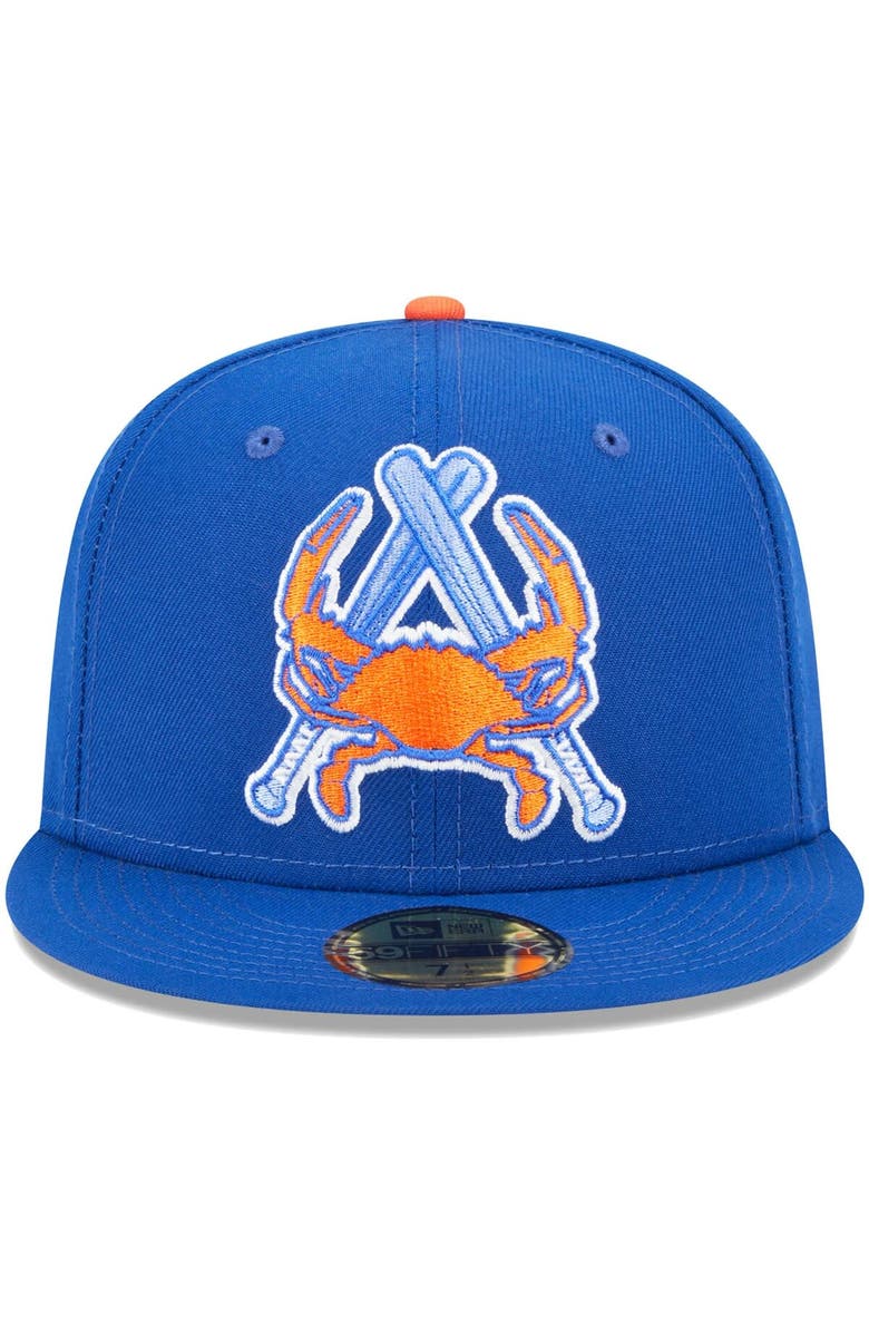 New Era Men's New Era Blue Aberdeen IronBirds Theme Nights Aberdeen Steamed Crabs  59FIFTY Fitted Hat, Alternate, color, 