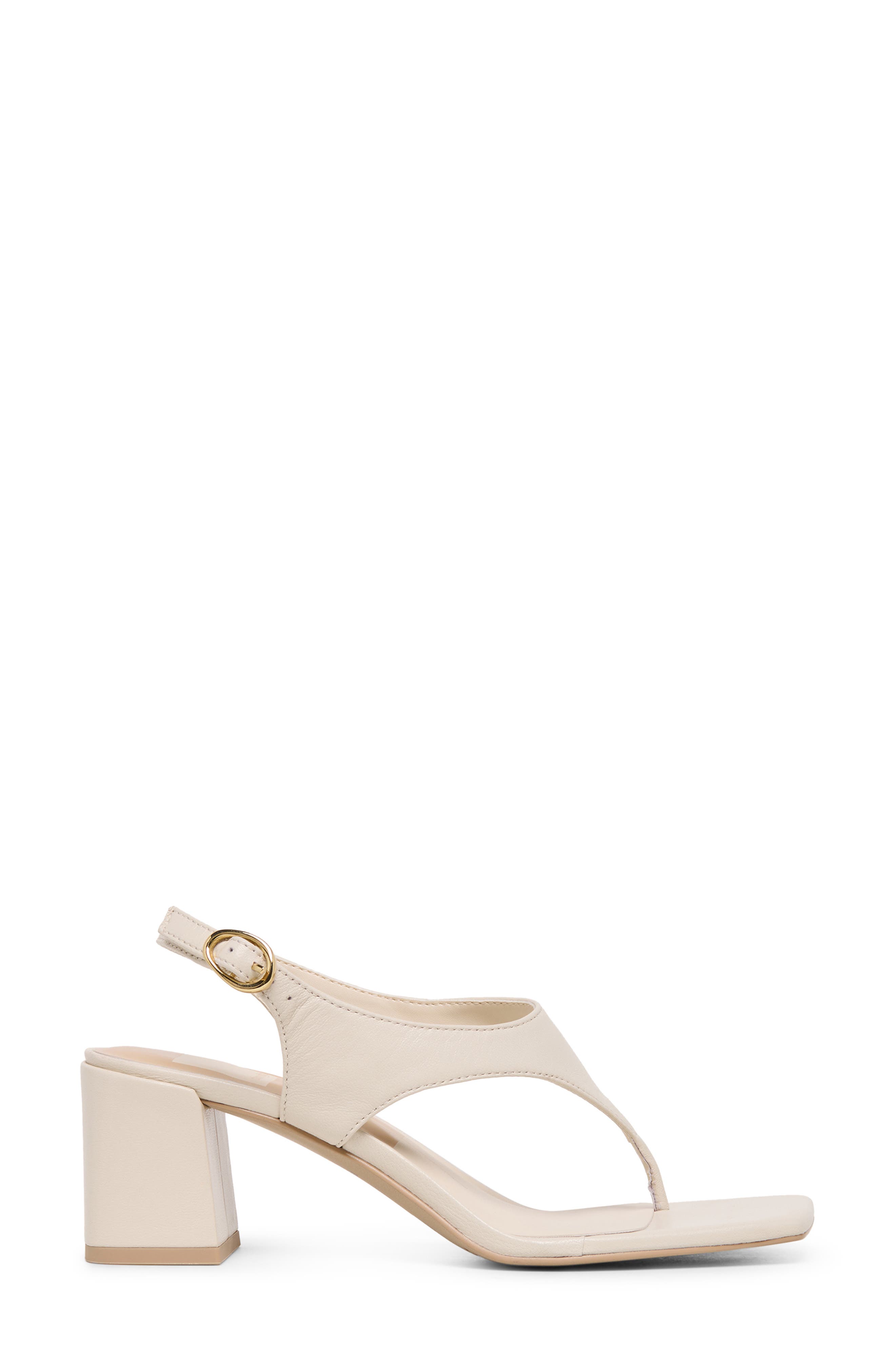Yves Block Heel Sandal, Alternate, color, IVORY LEATHER