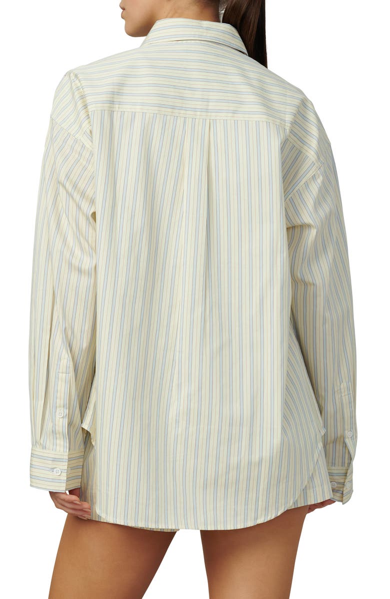 Joe's Relaxed Fit Stripe Button-Down Shirt, Alternate, color, Anise Flower Varig