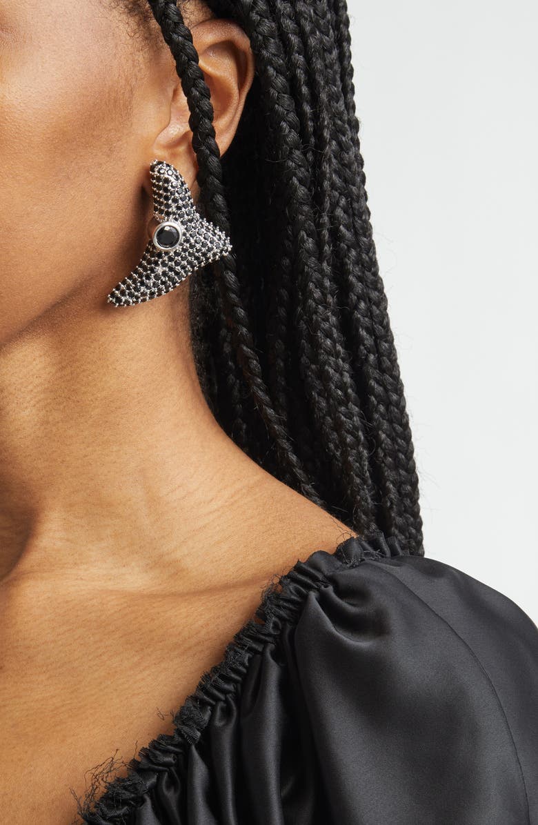 Collina Strada Super Trigon Stud Earrings, Alternate, color, Black Diamond