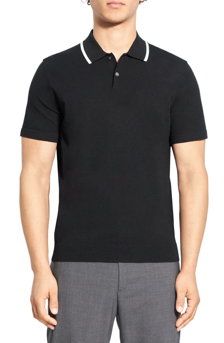 Theory Goris Tipped Solid Polo, Main, color,