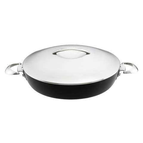 Professional 12.5 Inch Chef's Pan With Lid, 4.25 Quart