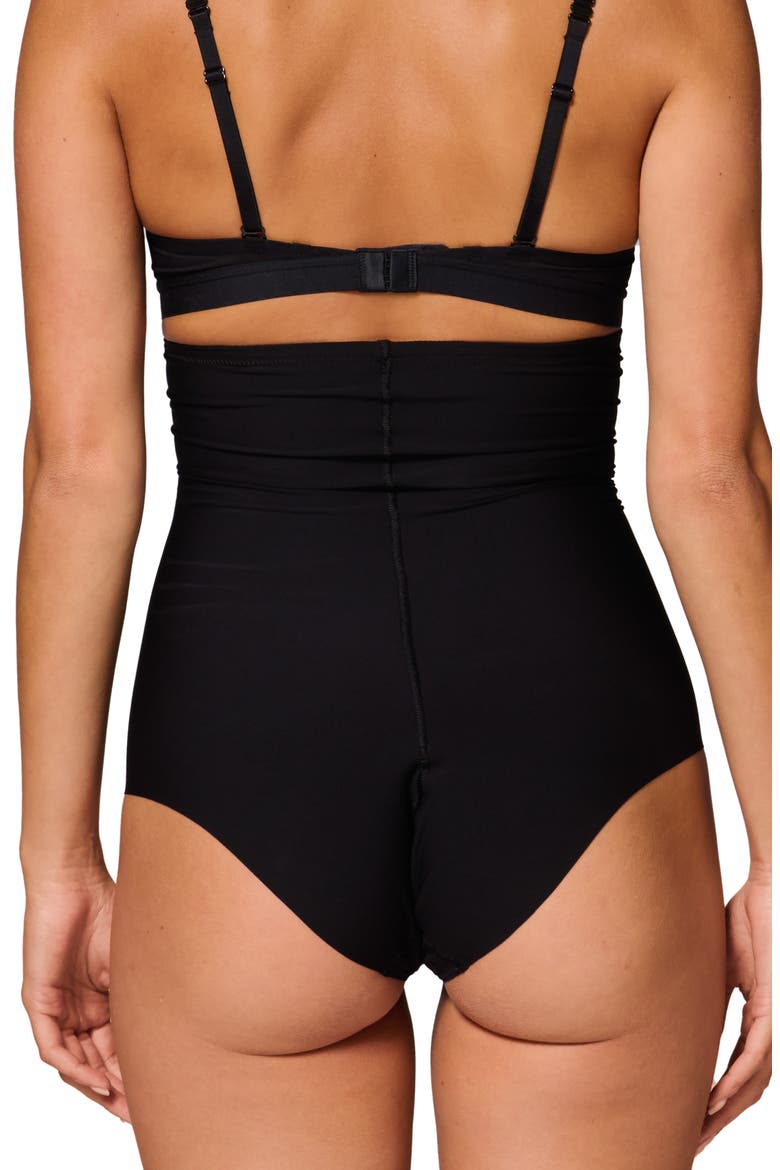 Story High Waist Shaping Briefs, Alternate, color, BLACK